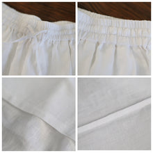 Load image into Gallery viewer, Women's White Loose Linen Bloomers Harem Pants