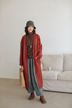 Load image into Gallery viewer, Long Wool V-Neck Cardigan For Women Z91015