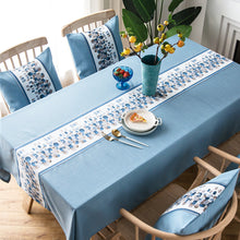 Load image into Gallery viewer, Cotton Linen Embroidered Table Tablecloth Wedding Tablecloth Custom Size Tablecloth