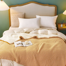 Load image into Gallery viewer, Chunky Weight Blanket, Plush Wool Blanket, Soft Plaid Blanket