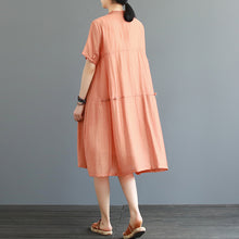 Load image into Gallery viewer, Women Loose Orange And Khaki Dresses For Summer Q25041