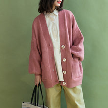 Load image into Gallery viewer, Women Casual V-Neck Sweater Coat Z9299