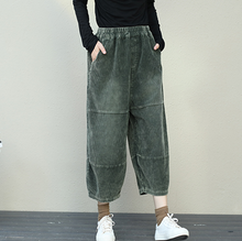 Load image into Gallery viewer, Retro Plus Size Corduroy Pants For Women