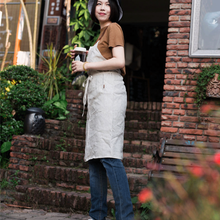 Load image into Gallery viewer, Linen Apron Men And Women's Restaurant Baristas Home Kitchen Workwear