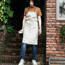 Load image into Gallery viewer, Linen Apron Men And Women's Restaurant Baristas Home Kitchen Workwear
