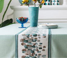 Load image into Gallery viewer, Cotton Linen Embroidered Table Tablecloth Wedding Tablecloth Custom Size Tablecloth