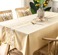 Load image into Gallery viewer, Cotton Linen Embroidered Table Tablecloth Wedding Tablecloth Custom Size Tablecloth