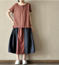 Load image into Gallery viewer, Soft Sweet Lovely Short Knitwear Cotton Top Blouse Women Clothes LR015 - FantasyLinen