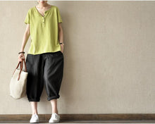 Load image into Gallery viewer, Soft Sweet Lovely Short Knitwear Cotton Top Blouse Women Clothes LR015 - FantasyLinen