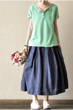 Load image into Gallery viewer, Soft Sweet Lovely Short Knitwear Cotton Top Blouse Women Clothes LR015 - FantasyLinen