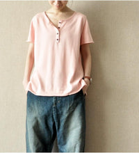 Load image into Gallery viewer, Soft Sweet Lovely Short Knitwear Cotton Top Blouse Women Clothes LR015 - FantasyLinen