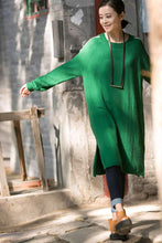 Load image into Gallery viewer, FantasyLinen Streak Loose Kintwear Dress, Sport Casual Pullover Dress Q6159A - FantasyLinen