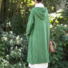Load image into Gallery viewer, Long Cardigan Sweater, Cardigans for Women, Knit Cardigan Hooded