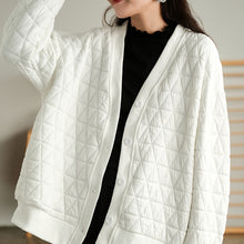 Load image into Gallery viewer, Casual Women's Coats, Cotton Black Cardigan, Drop Shoulder Cardigan