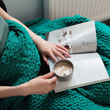 Load image into Gallery viewer, Soft Knitted Blanket , Warm Throw Blankets, Fluffy Cotton Blankets