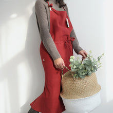 Load image into Gallery viewer, Japanese Style Cotton Linen Apron Waitress Bar Bakery Painter Florist Gardener Workwear A18024