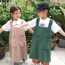 Load image into Gallery viewer, Children's Cotton Linen Apron Art Drawing Workwear