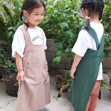 Load image into Gallery viewer, Children's Cotton Linen Apron Art Drawing Workwear