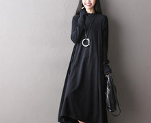 Load image into Gallery viewer, Soft Loose Casual Wool Long Dresses Women Clothes Q1418A - FantasyLinen