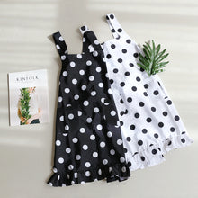 Load image into Gallery viewer, Black And White Dot Apron Fashion Home Kitchen Workwear A18023