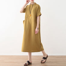 Load image into Gallery viewer, Women's Casual Loose Linen Pure Color Dress