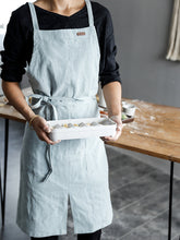Load image into Gallery viewer, Cotton Linen Apron Bakery Catering Painter Florist Gardener Workwear A18025