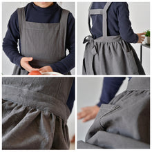 Load image into Gallery viewer, Baby Apron Art Drawing Linen Household Workwear