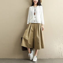 Load image into Gallery viewer, Women Summer Loose Wide-leg Pants Casual Cropped Trousers K045