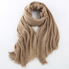 Load image into Gallery viewer, Cotton Linen Warm Long Scarf Women Accessories Christmas gift Thanksgiving gift