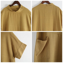 Load image into Gallery viewer, Women's Casual Loose Linen Pure Color Dress