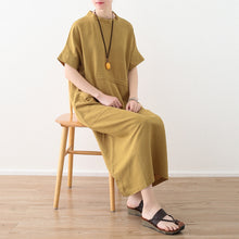 Load image into Gallery viewer, Women's Casual Loose Linen Pure Color Dress
