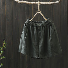 Load image into Gallery viewer, Linen Shorts, Women Linen shorts, High Waist Linen Shorts, Yellow Linen Shorts With Pocket, Women Shorts, Summer shorts, Custom shorts K22040