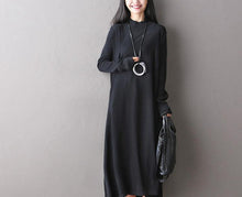 Load image into Gallery viewer, Soft Loose Casual Wool Long Dresses Women Clothes Q1418A - FantasyLinen