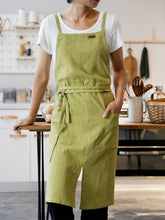 Load image into Gallery viewer, Cotton Linen Apron Bakery Catering Painter Florist Gardener Workwear A18025