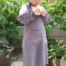 Load image into Gallery viewer, Children's Cotton Linen Apron Art Drawing Workwear