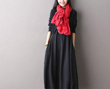 Load image into Gallery viewer, Soft Loose Casual Wool Long Dresses Women Clothes Q1418A - FantasyLinen