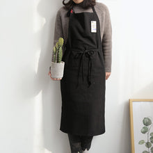 Load image into Gallery viewer, Japanese Style Cotton Linen Apron Waitress Bar Bakery Painter Florist Gardener Workwear A18024