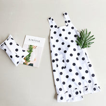 Load image into Gallery viewer, Black And White Dot Apron Fashion Home Kitchen Workwear A18023