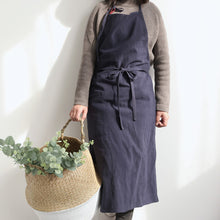 Load image into Gallery viewer, Japanese Style Cotton Linen Apron Waitress Bar Bakery Painter Florist Gardener Workwear A18024