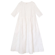 Load image into Gallery viewer, National Wind Summer Elegant Jacquard Cotton Linen Casual Loose Maxi Long Women Dress