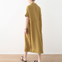 Load image into Gallery viewer, Women's Casual Loose Linen Pure Color Dress