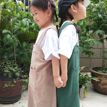Load image into Gallery viewer, Children's Cotton Linen Apron Art Drawing Workwear