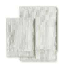 Load image into Gallery viewer, White Linen Waffle Towel : hand, face, body linen towels. White linen towels. Fluffy, absorbent waffle towels. Quality bath linens.