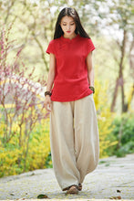 Load image into Gallery viewer, Cotton Linen Women Pants Autumn Women Trousers Casual Harem Pants
