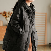 Load image into Gallery viewer, Black Puffer Coat, Puffer Jacket With Hoodie, Puffer Jacket Women