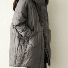 Load image into Gallery viewer, Black Puffer Coat, Puffer Jacket With Hoodie, Puffer Jacket Women