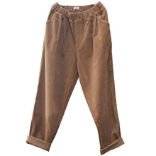 Load image into Gallery viewer, Wide Leg Pants, Baggy Corduroy Pants, Black Pants Women