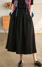 Load image into Gallery viewer, Green Cotton Autumn Skirt, Women's Skirt,Casual Full Skirt, Spring Women Clothes