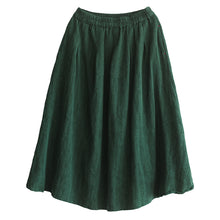 Load image into Gallery viewer, Green Cotton Autumn Skirt, Women&#39;s Skirt,Casual Full Skirt, Spring Women Clothes
