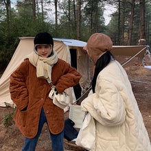 Load image into Gallery viewer, Winter Coat for Women, Warm Winter Outwear, Corduroy White Coat